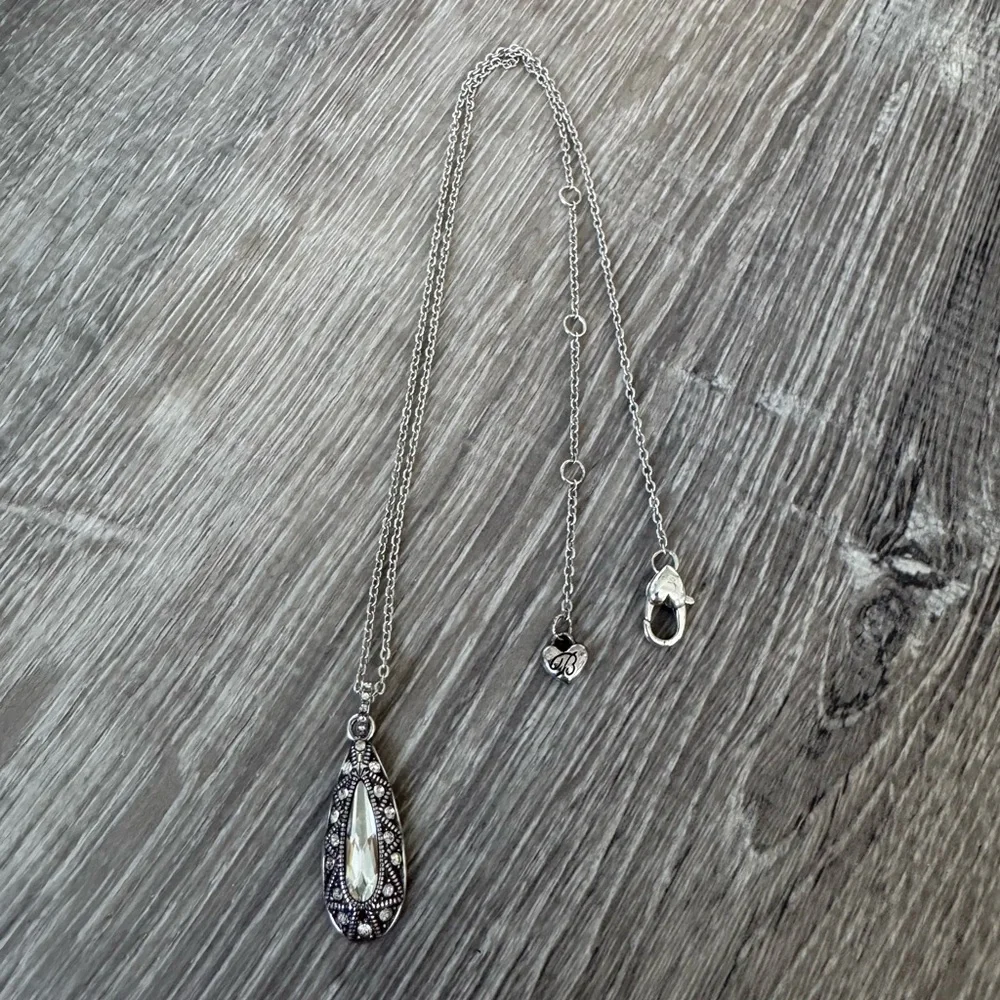 ✨💖BRIGHTON Retired Alice “Love” Reversible Teardrop Pendant Adjustable Necklace